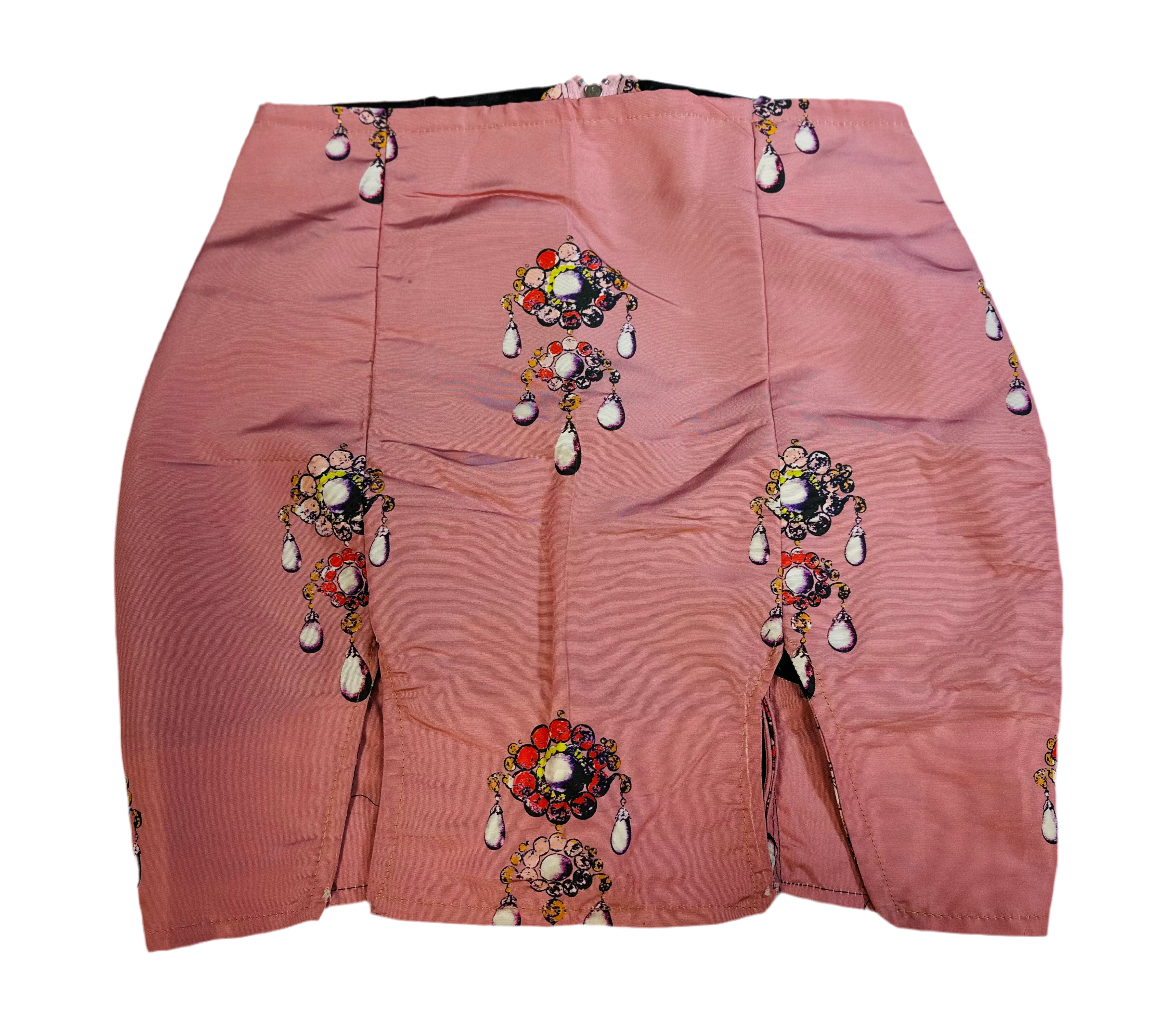 Double split mini skirts