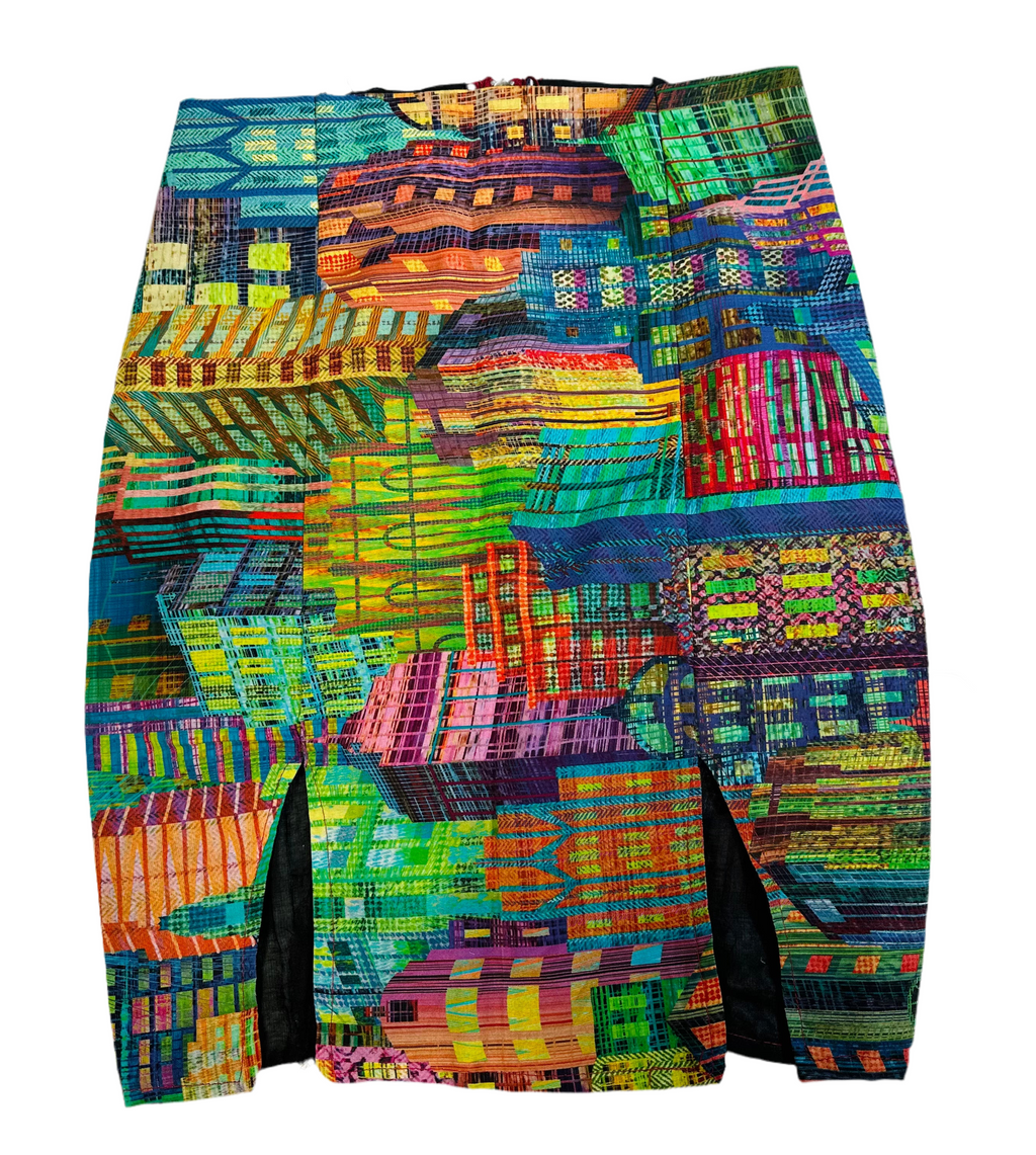 Double split mini skirts