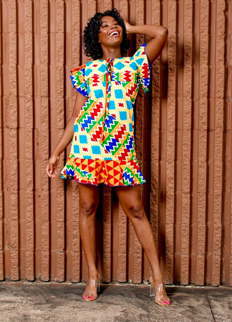 Latu Bold Kente Mod Dress
