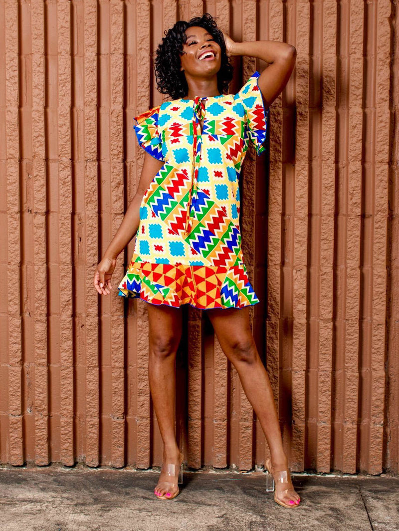 Latu Bold Kente Mod Dress