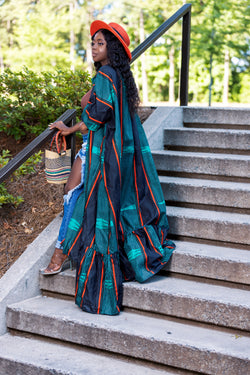 Tuloom ruffled oversized kimono