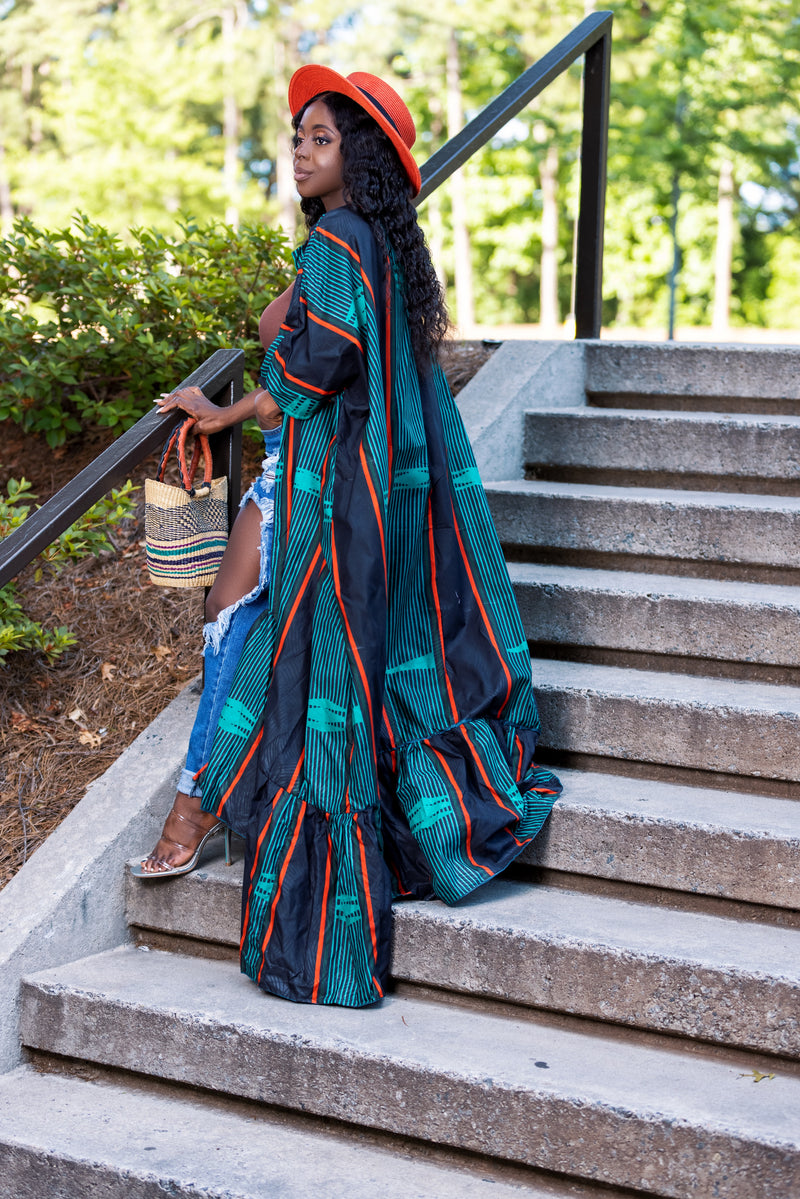 Tuloom ruffled oversized kimono